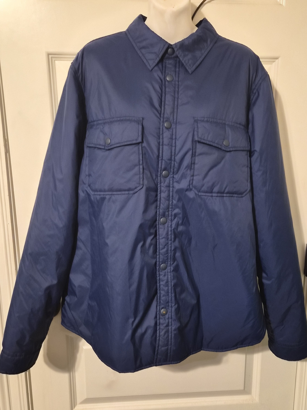 Gap Outdoor Edition Nylon Shirt Jacket XL Thermore Rinnova Insulated Comet Blue